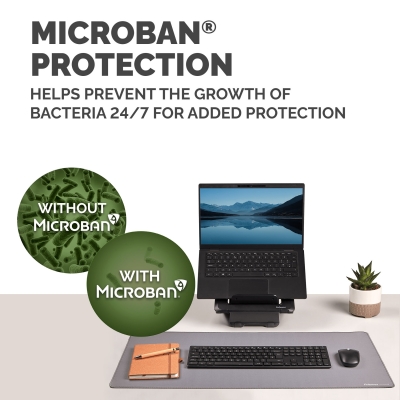 Mousepad birou Fellowes, breyta microban, gri